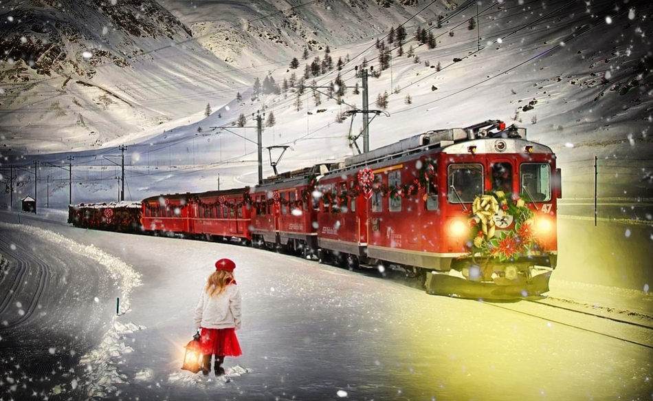 Polar express train, Christmas